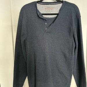 Weatherproof Dark Blue Long Sleeve Henley
